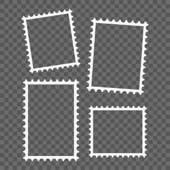 Postage frame png stickers set, | Free PNG - rawpixel