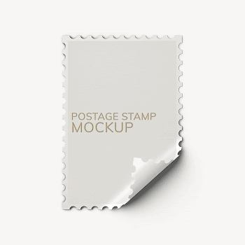 Postage stamp mockup, realistic paper | Free PSD Mockup - rawpixel