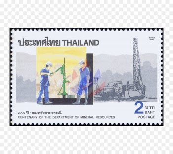 Postage Stamps 100 ปี กรมทรัพยากรธรณี แสตมป์ไทย Paper Product - 100 years 