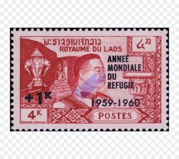 Postage Stamps Laos Currency Rectangle Mail - World refugee day 