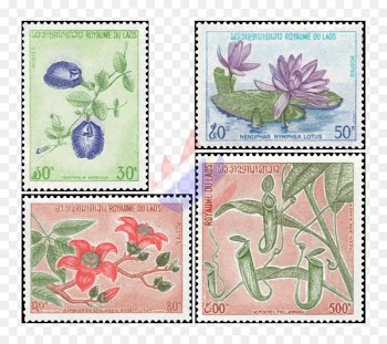 Postage Stamps Laos Fauna Flowering plant Mail - Bombax Ceiba 