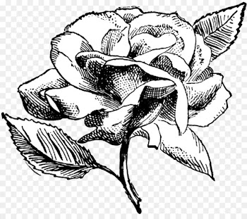 Postage Stamps Rubber stamp Penny Black Paper Digital stamp - flower black 