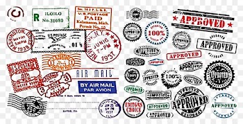Postage Stamps Vector graphics Rubber stamping Seal Postmark - seal 