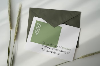 Postcard Mockup in all things of nature there is something of the marvelous. 