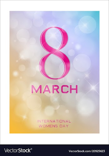 Postcard to march 8 with paper flowers can be vector image