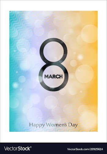Postcard to march 8 with paper flowers can be vector image
