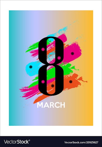 Postcard to march 8 with paper flowers can be vector image