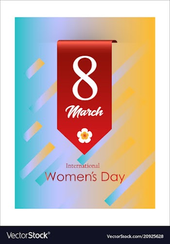 Postcard to march 8 with paper flowers can be vector image