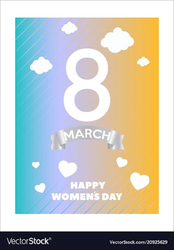 Postcard to march 8 with paper flowers can be vector image