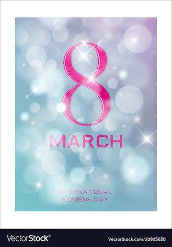 Postcard to march 8 with paper flowers can be vector image