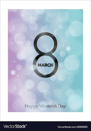 Postcard to march 8 with paper flowers can be vector image