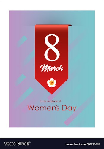 Postcard to march 8 with paper flowers can be vector image