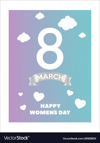 Postcard to march 8 with paper flowers can be vector image