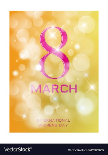 Postcard to march 8 with paper flowers can be vector image