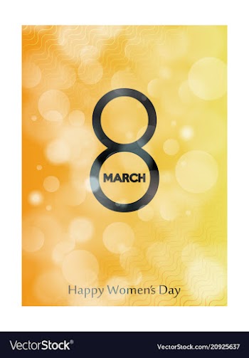 Postcard to march 8 with paper flowers can be vector image