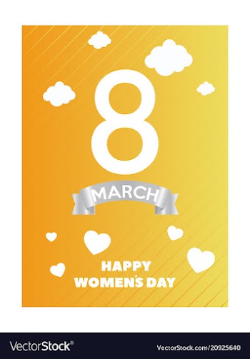 Postcard to march 8 with paper flowers can be vector image