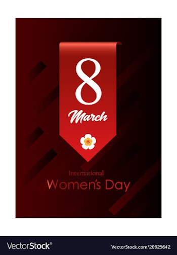 Postcard to march 8 with paper flowers can be vector image