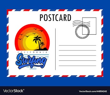 postcard white paper blank mockup isolated