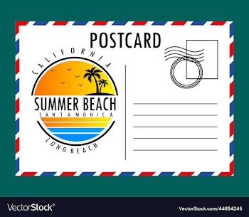 postcard white paper blank mockup isolated