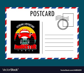 postcard white paper blank mockup isolated