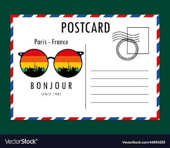 postcard white paper blank mockup isolated