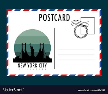 postcard white paper blank mockup isolated