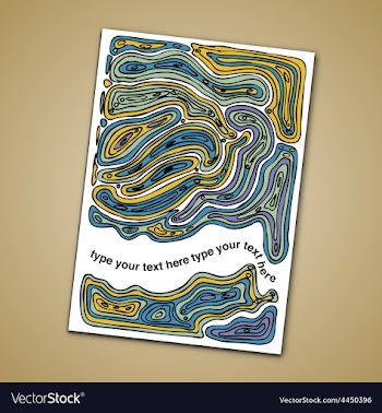 Postcard with abstract ornament vector image