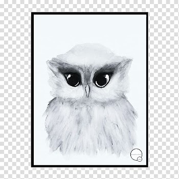 Poster Artikel Painting, watercolor owl transparent background PNG clipart