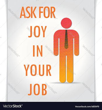 Poster ask for joy in your job vector image
