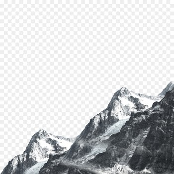 Poster Black and white - Posters Decorative mountains in the background 