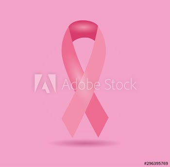 poster breast cancer with ribbon design