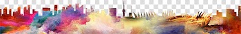 Poster, Building silhouettes color transparent background PNG clipart
