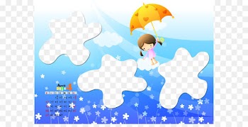 Poster Cartoon Illustration - Calendar Template 