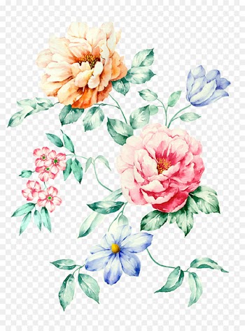 Poster Clip art - Colorful flowers 