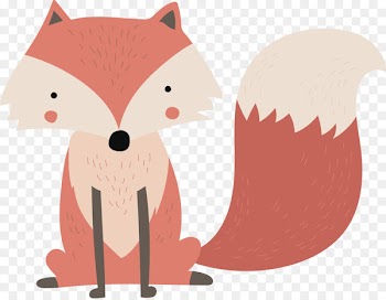 Poster .de - Fox sitting vector 