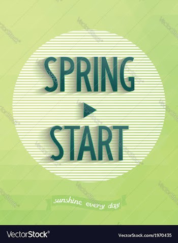 Poster design - spring started vector image