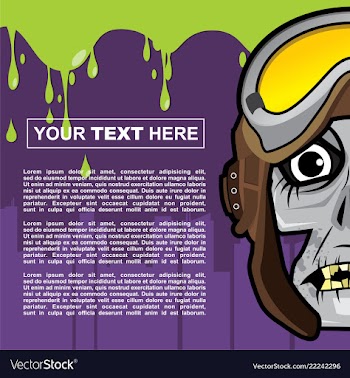 Poster design with zombie theme vector image