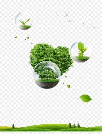 Poster Environmental protection Natural environment Nature Global warming - Green grass trees 