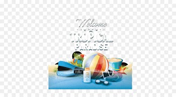 Poster Euclidean vector - Fashion tropical paradise poster 