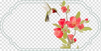 Poster Floral design frame, Posters creative bird box transparent background PNG clipart