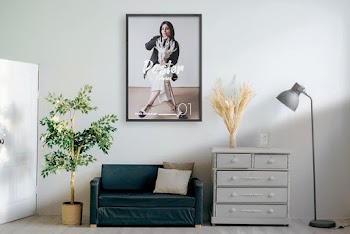 Poster Frame in Room Free Mockup