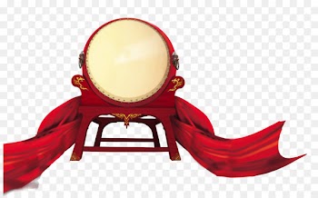 Poster Lantern Festival National Day of the Peoples Republic of China - Real red drum 