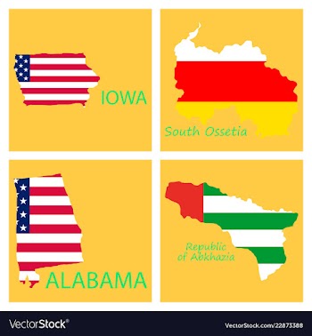Poster map of regions in the world flag print map vector image