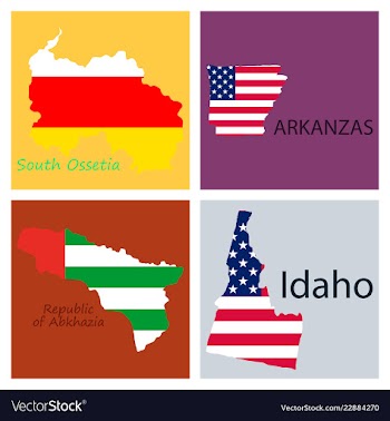 Poster map of regions in the world flag print map vector image