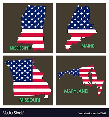 Poster map of united states of america with state vector image