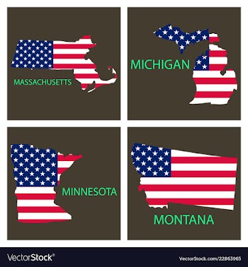 Poster map of united states of america with state vector image