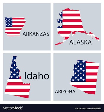 Poster map of united states of america with state vector image