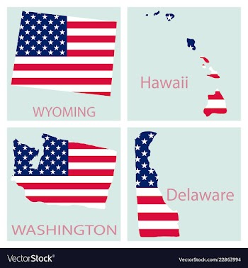 Poster map of united states of america with state vector image