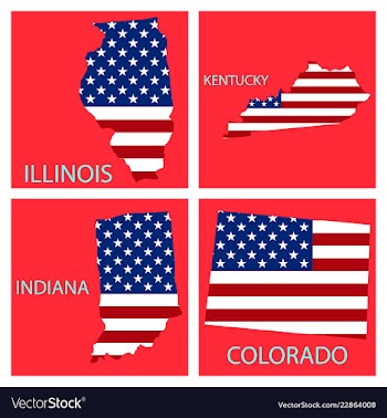 Poster map of united states of america with state vector image