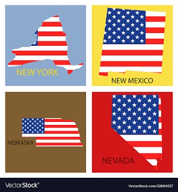 Poster map of united states of america with state vector image